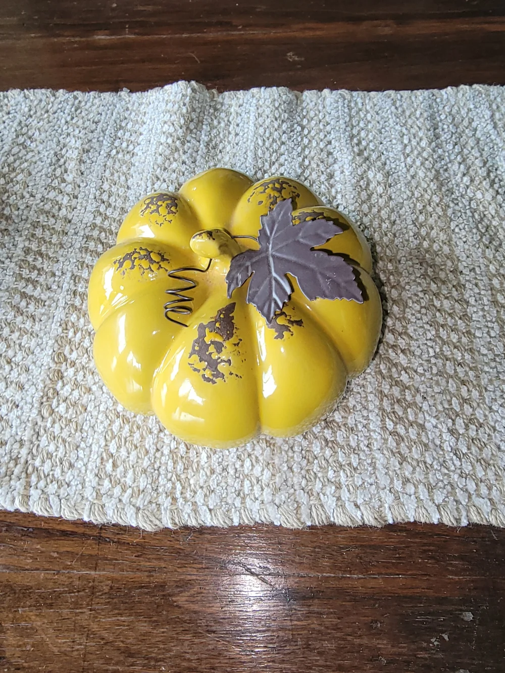 Yellow Decorative Pumpkin Centerpiece